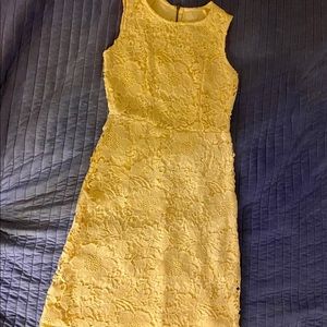 Ryan Michelle Yellow Lace Dress